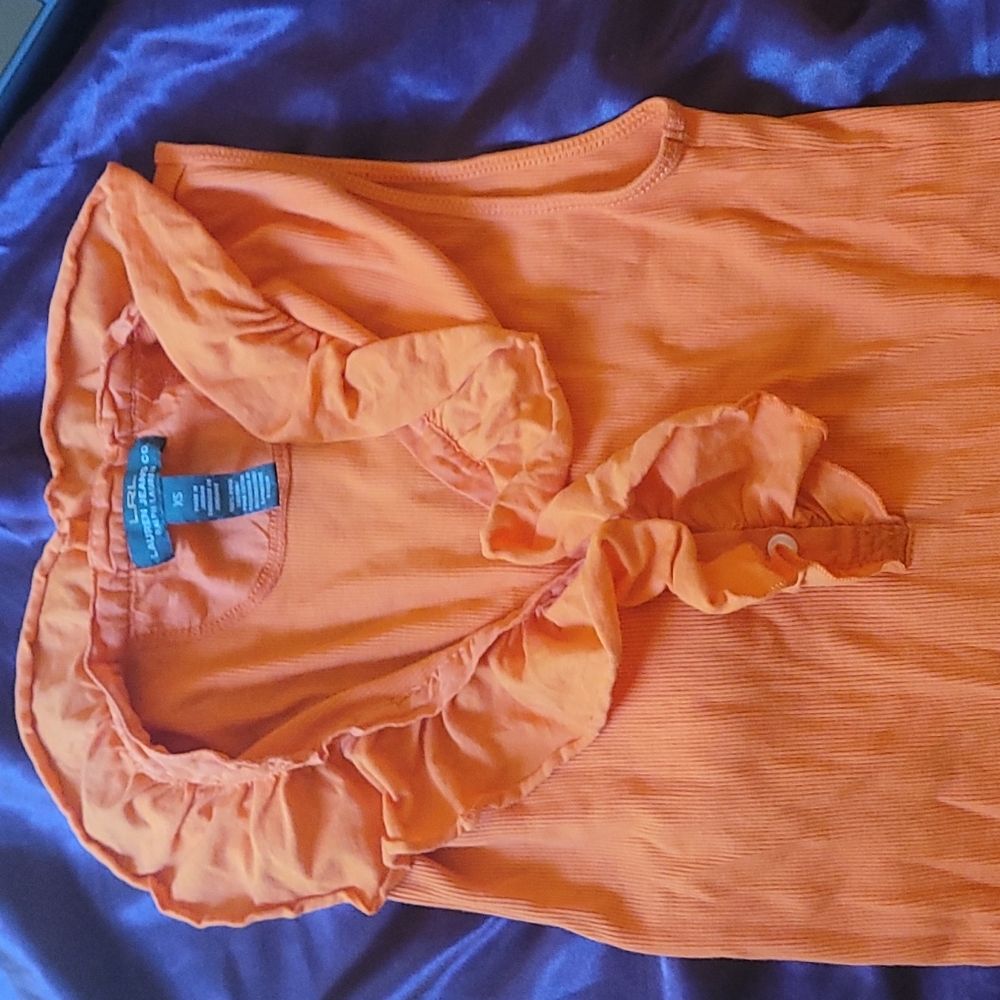 Sleeveless orange Ralph Lauren top